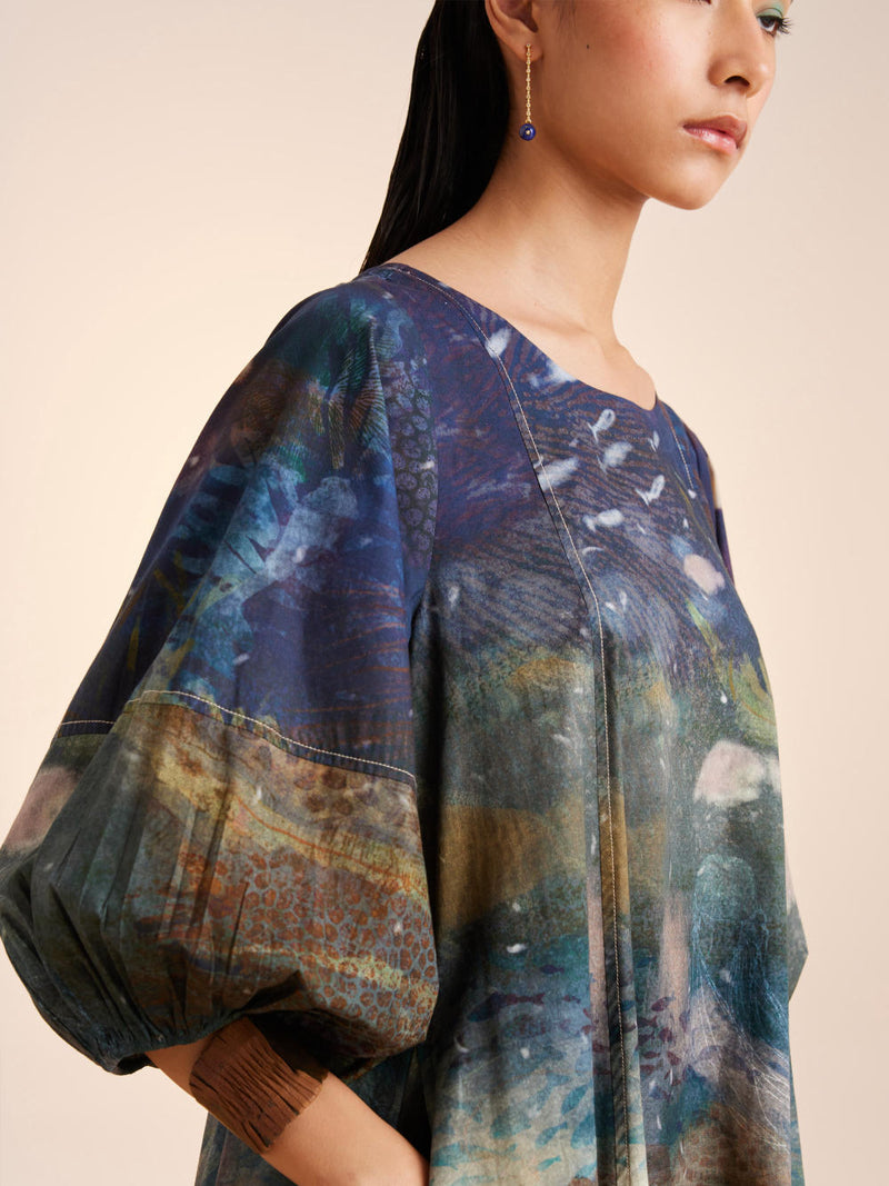 Umbrella Dress-Underwater cotton Dress by CORD for women Worldwide