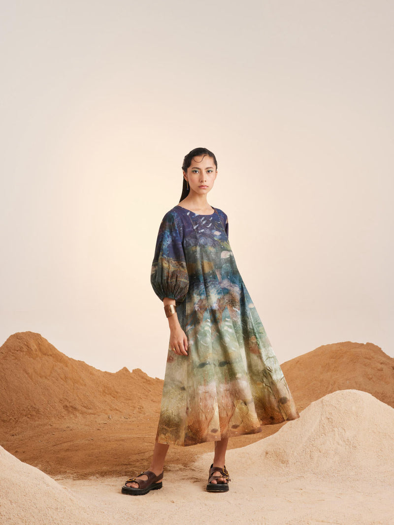 Umbrella Dress-Underwater cotton Dress by CORD for women Worldwide