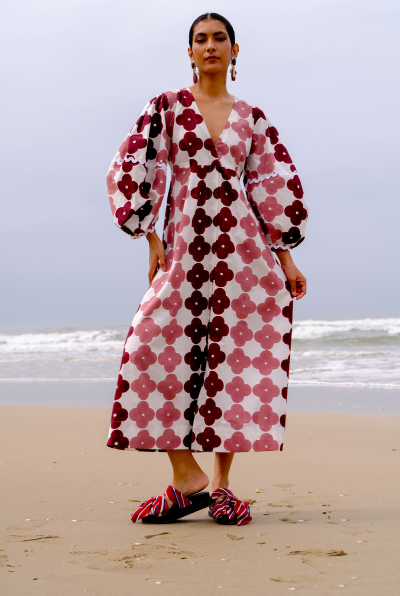 Okapi Peasant dress poplin by JodiLife for women Worldwide