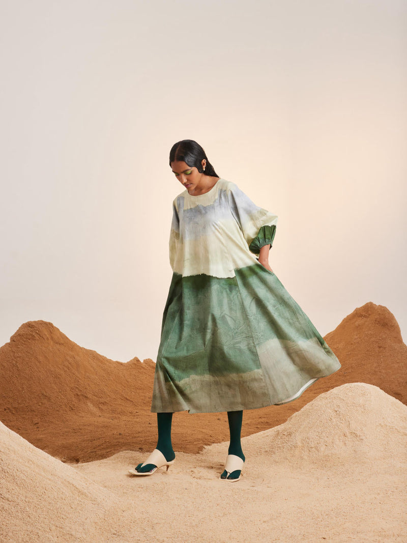 Umbrella Dress-Earth cotton Dress by CORD for women Worldwide