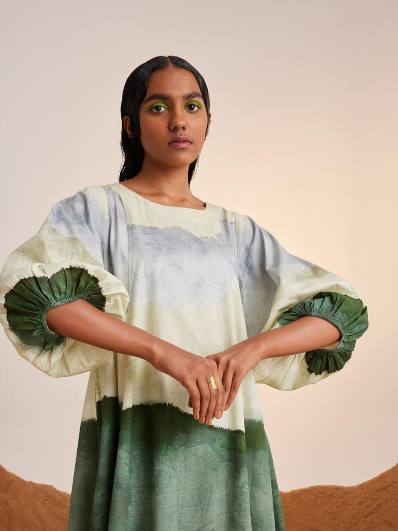 Umbrella Dress-Earth cotton Dress by CORD for women Worldwide