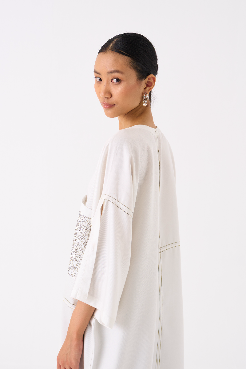 PATCH POCKET TUNIC-IVORY