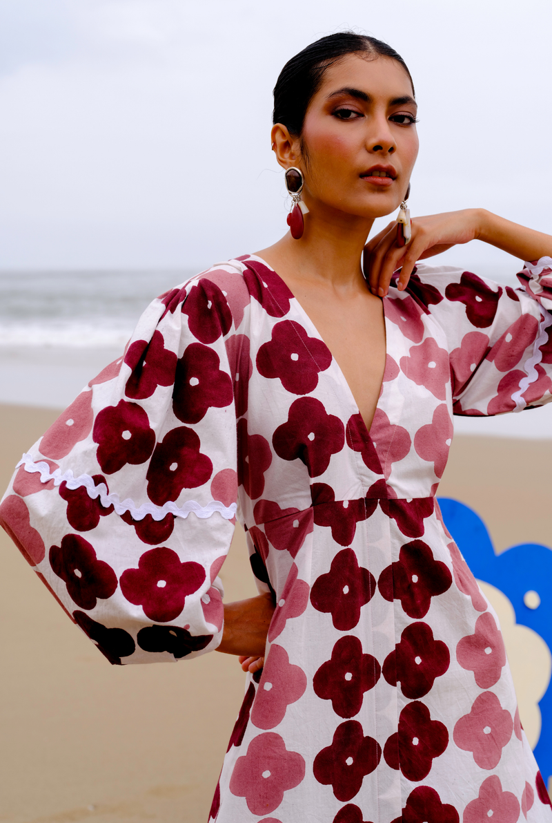 Okapi Peasant dress poplin by JodiLife for women Worldwide