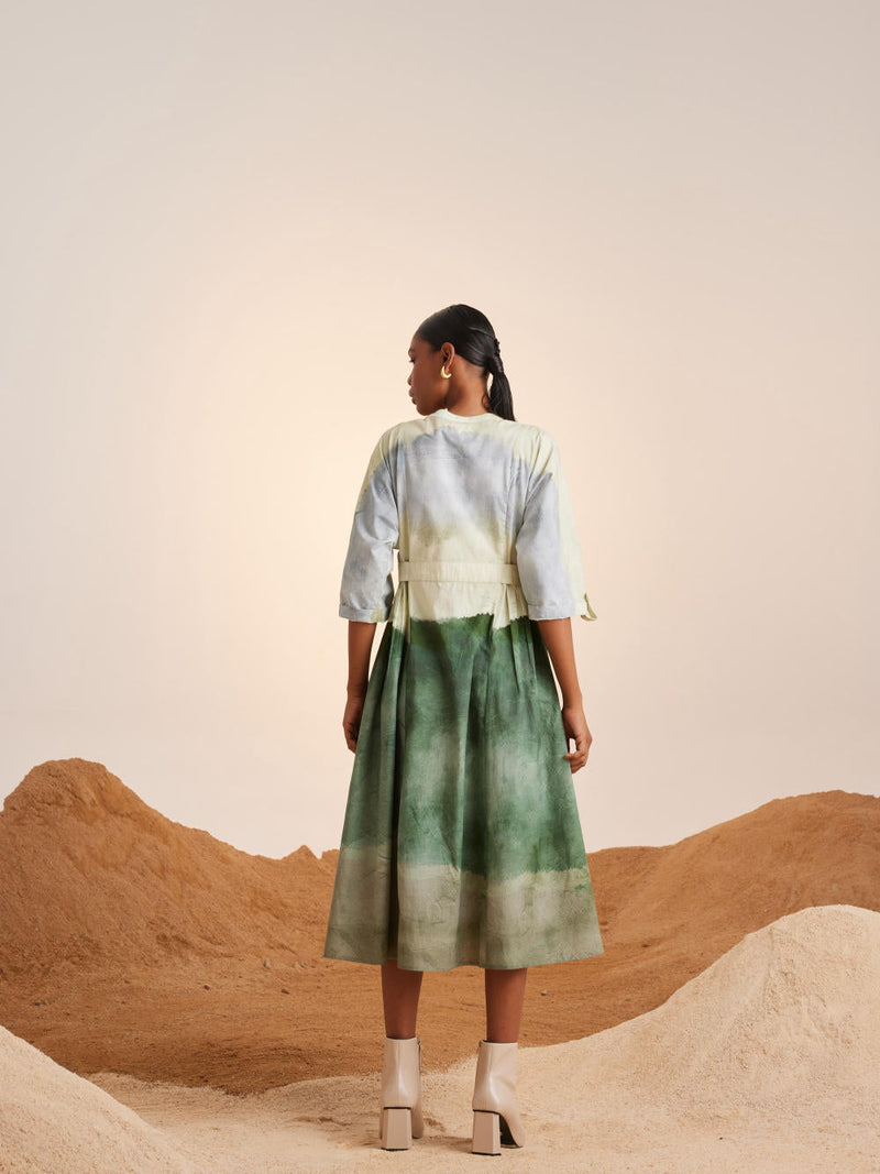 Button Down Dress-Earth cotton Dress by CORD for women Worldwide