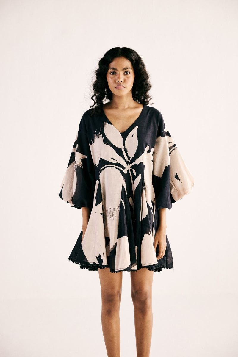 CANOPY DRESS cotton by Khara Kapas in black for women Worldwide