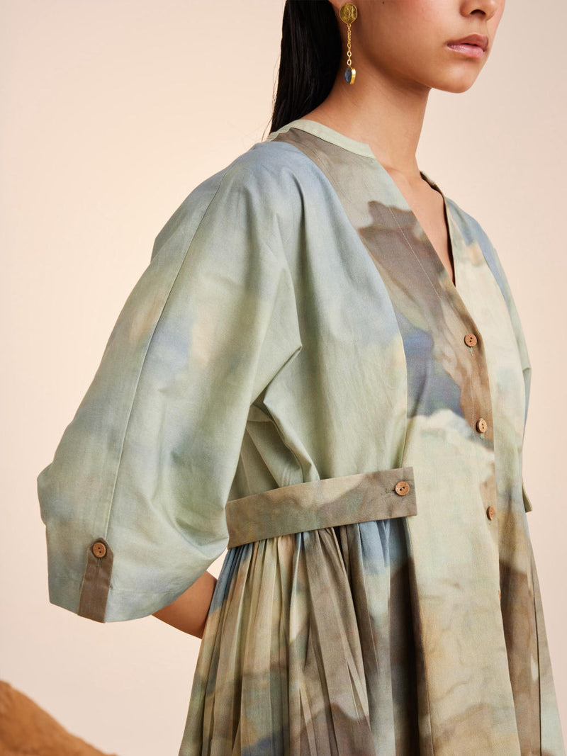 Button Down Dress-Alpine cotton Dress by CORD for women Worldwide