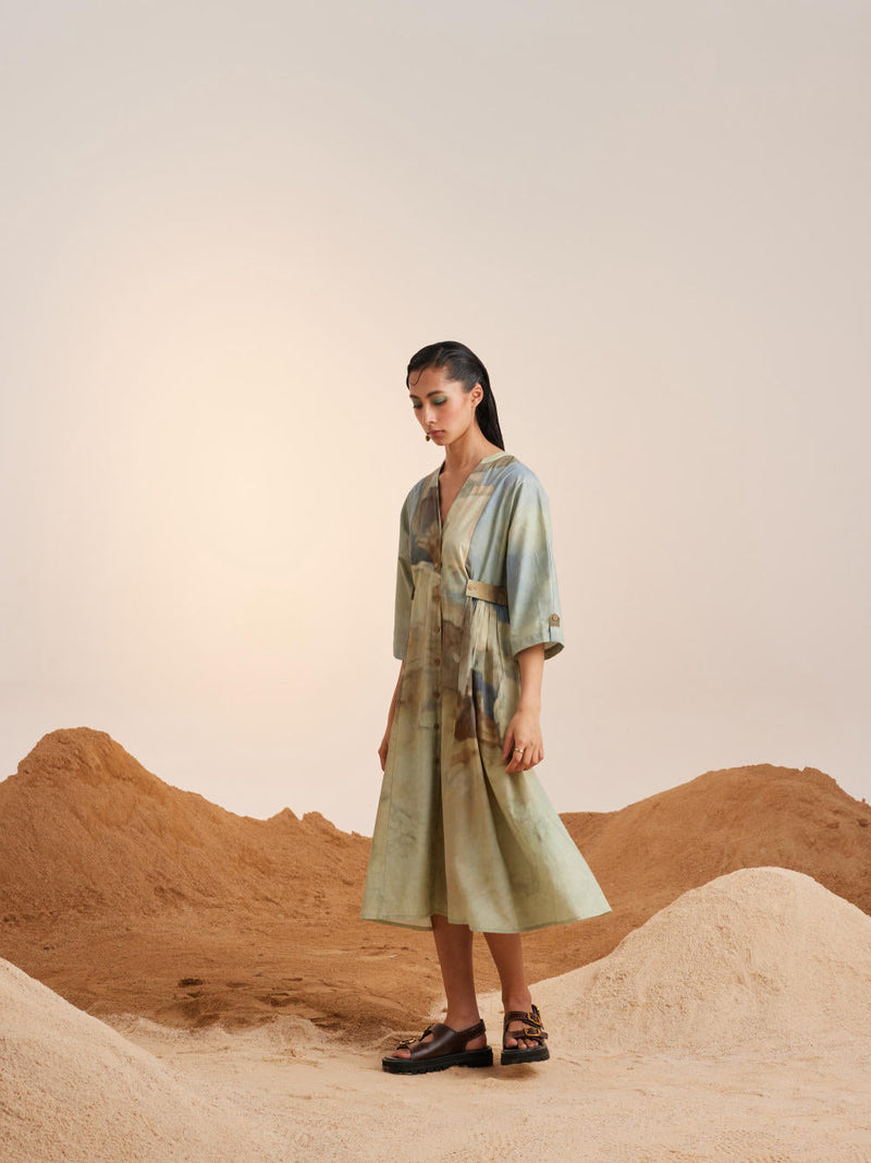 Button Down Dress-Alpine cotton Dress by CORD for women Worldwide
