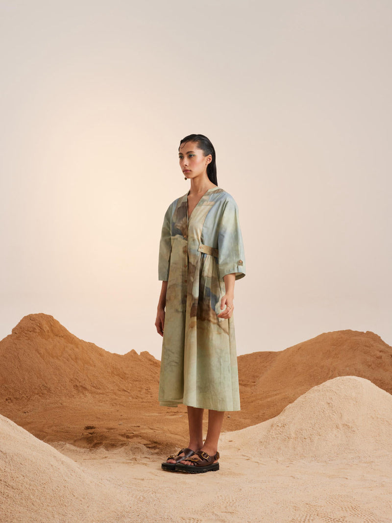 Button Down Dress-Alpine cotton Dress by CORD for women Worldwide
