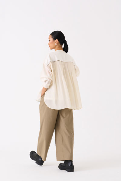 BAT SLEEVE TOP 
- IVORY