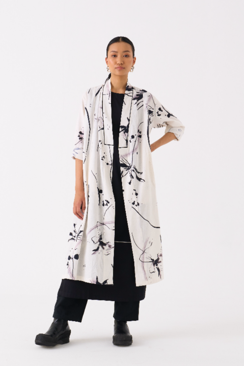 WRAP COLLAR OVERLAY CO-ORD
(SET OF 3)-BLACK poplin by THREE in black color for women Worldwide