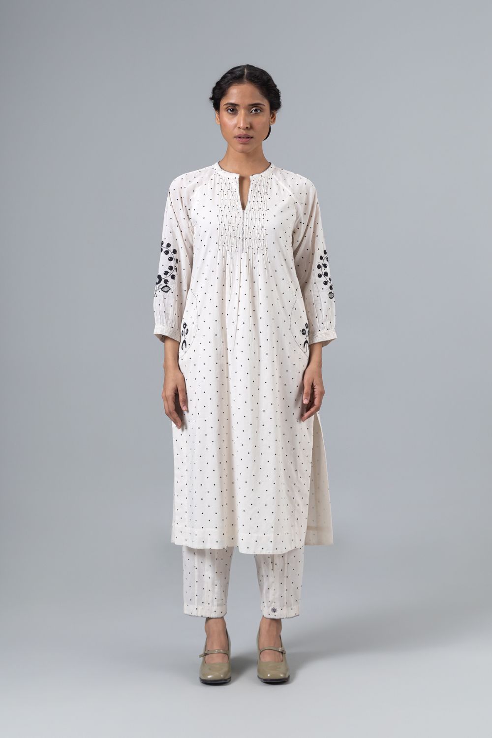 Souma Kurta-Natural Black