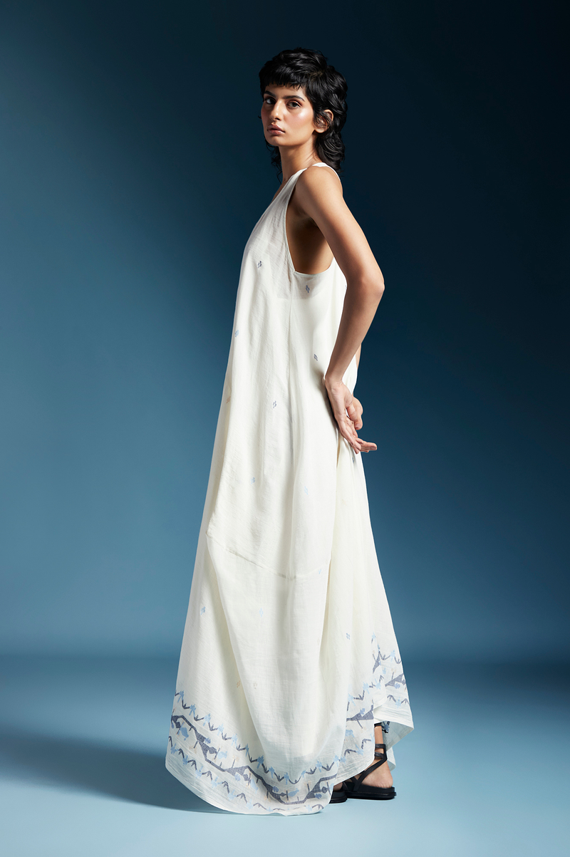 Amor Dress-White cotton by Chola in white color for women Worldwide
