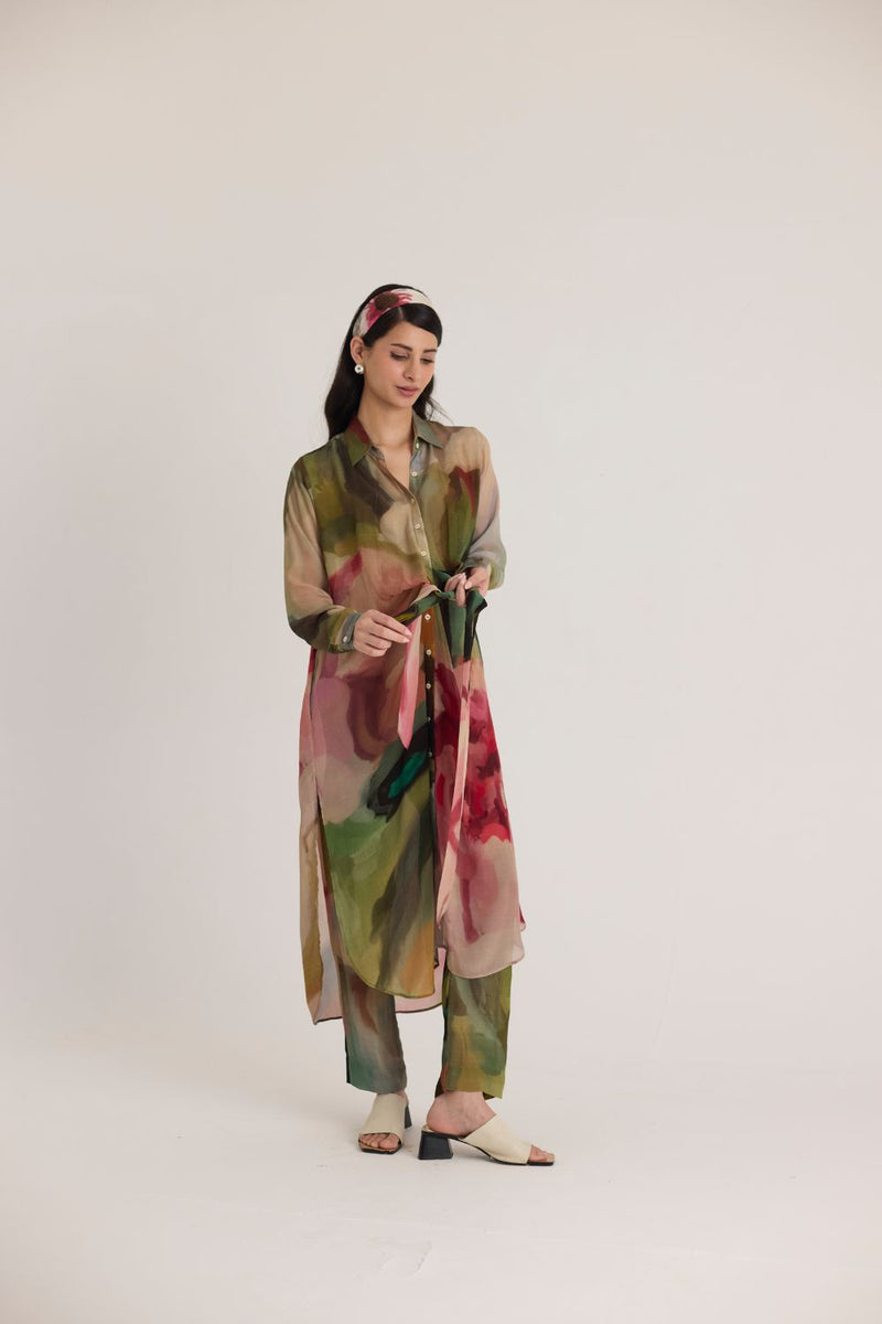 TILLY WRAP KURTA SET mul by Yam in multi color for women Worldwide