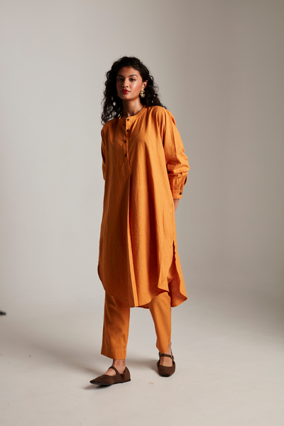 Mango Co-Linen Round Hem Kurta set