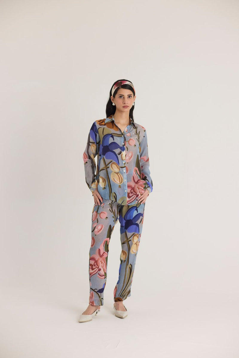 NICO CO-ORD SET by Yam in blue color for women Worldwide