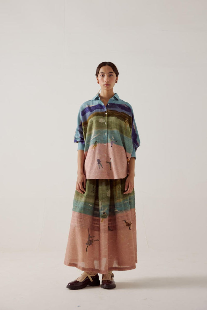 Ruby Set-Skater cotton by CORD in multi for women Worldwide