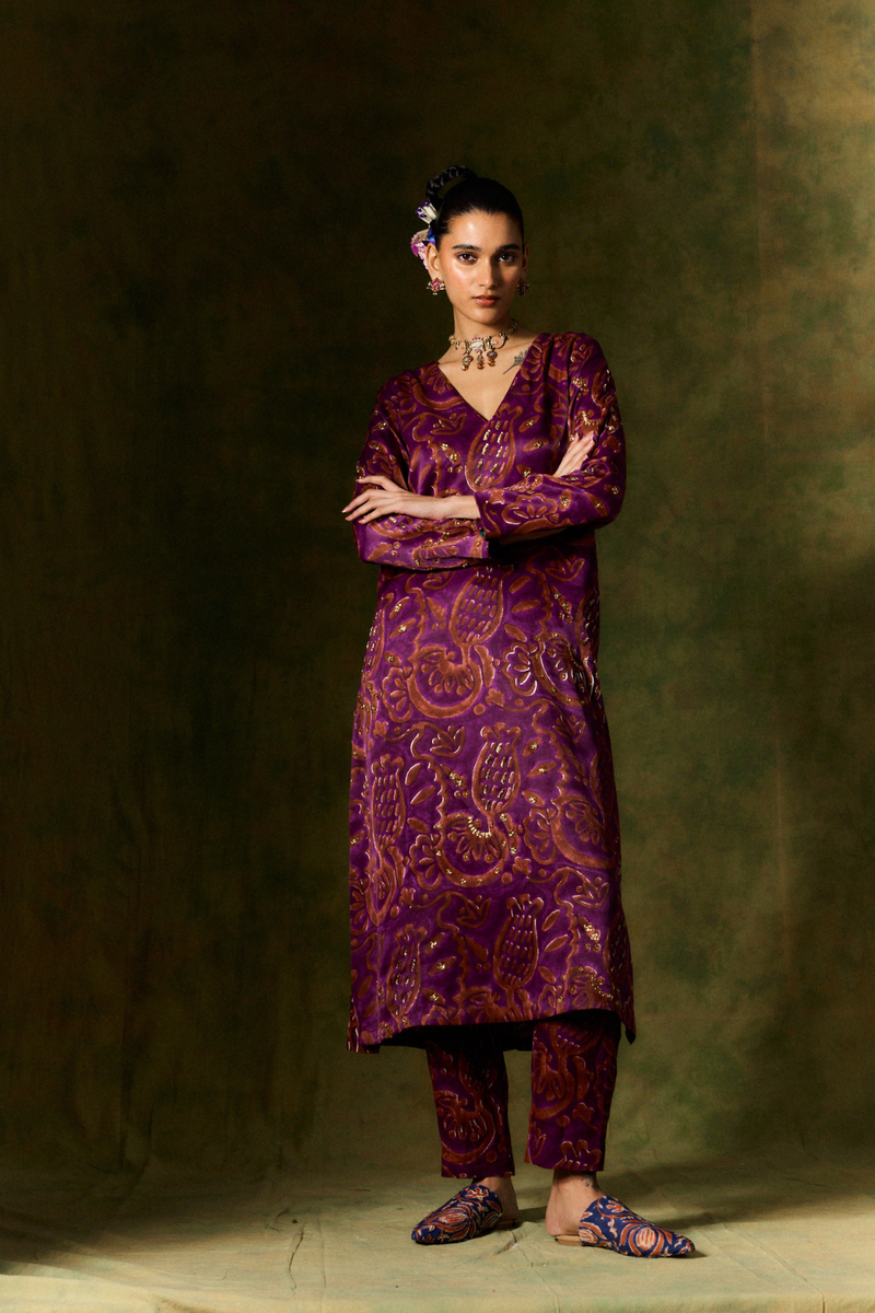SAANJH SILK KURTA SET silk by JodiLife for women Worldwide
