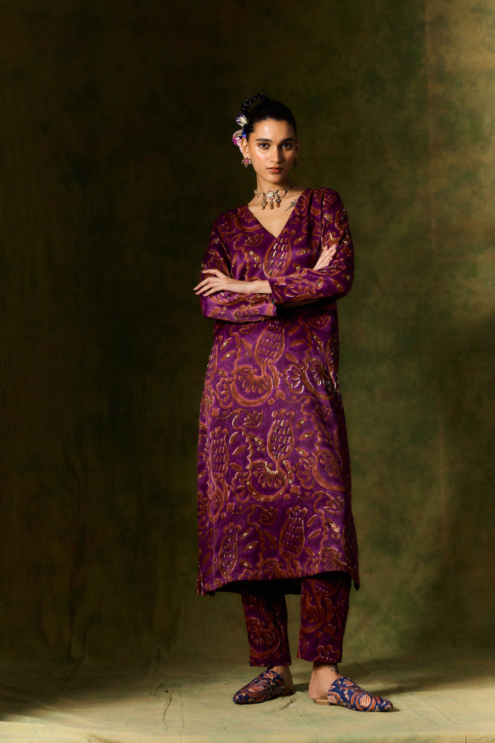 SAANJH SILK KURTA SET