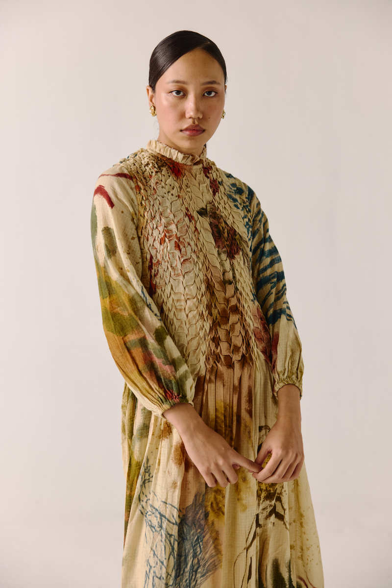 June Dress - Abstract cotton by CORD for women Worldwide
