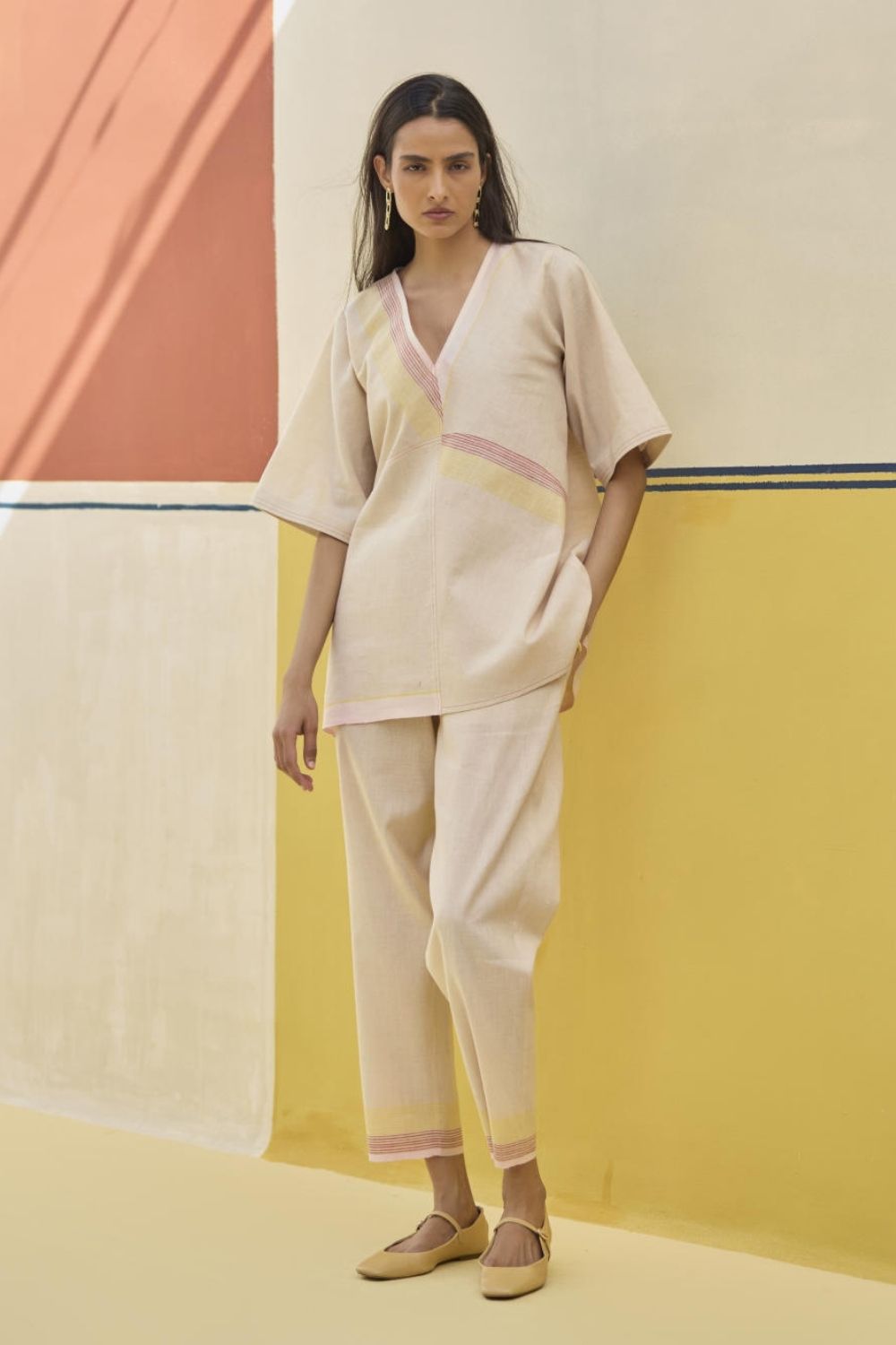 Moriko Border Linen Co-ord Set
- Sand