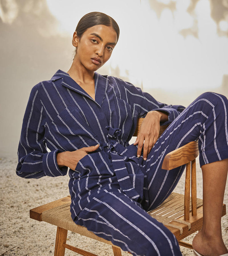 Talk to me co-ord set Co-ord Set by Khara Kapas in blue for women Worldwide
