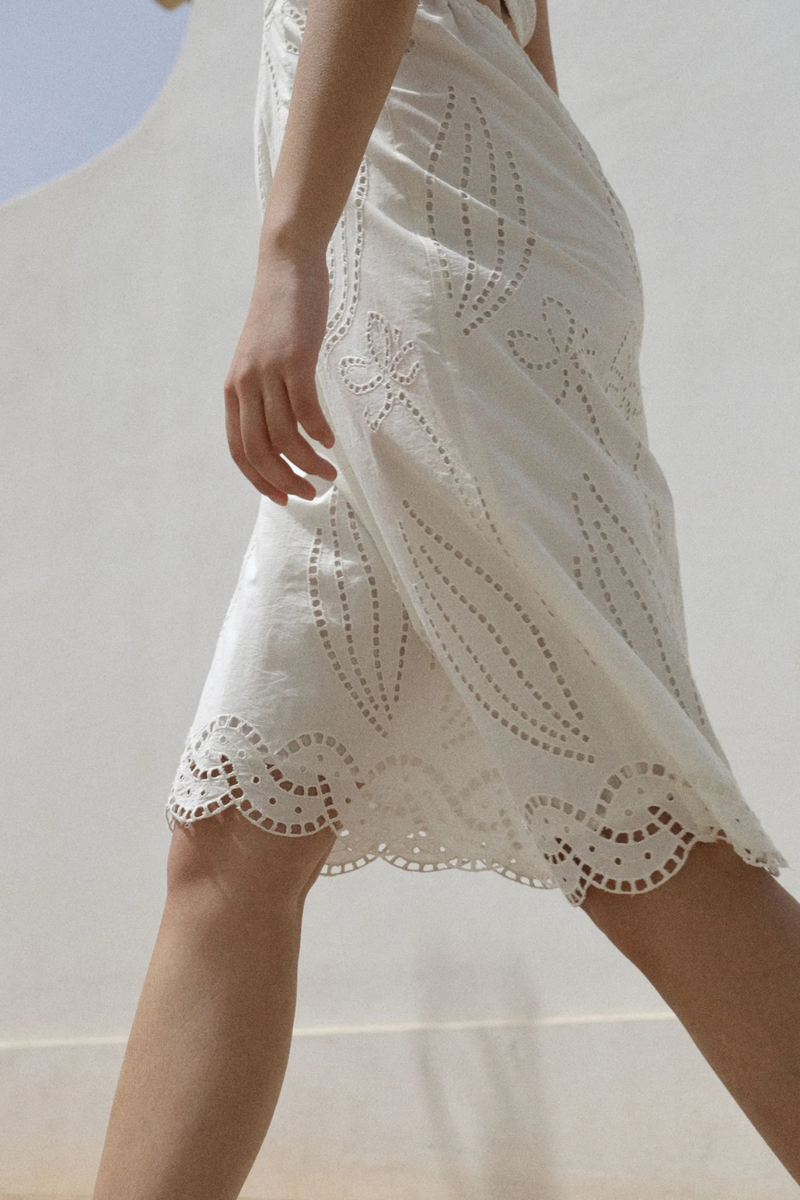 Ariel Midi - White linen by NOIB for women Worldwide