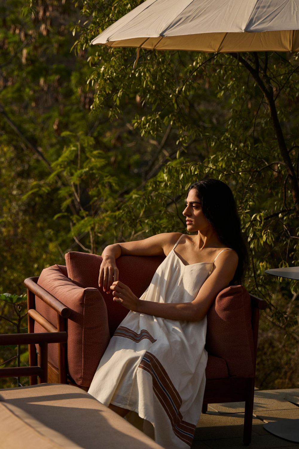 Jane Handwoven Striped Maxi Dress