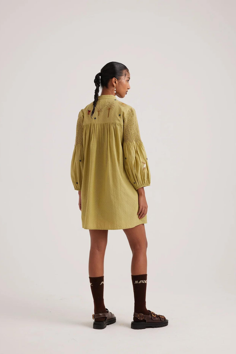 Porto Top-Folk Green cotton by CORD for women Worldwide