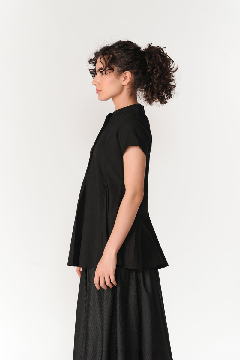 Godet Top top/shirt by Turn Black in black for women Worldwide