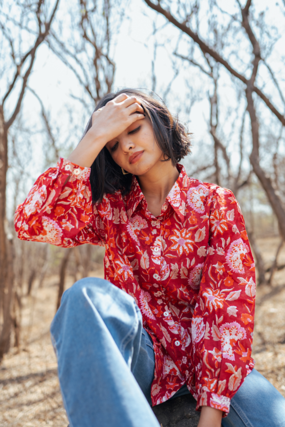 Amer Shirt - Handblock Printed Cotton Shirt