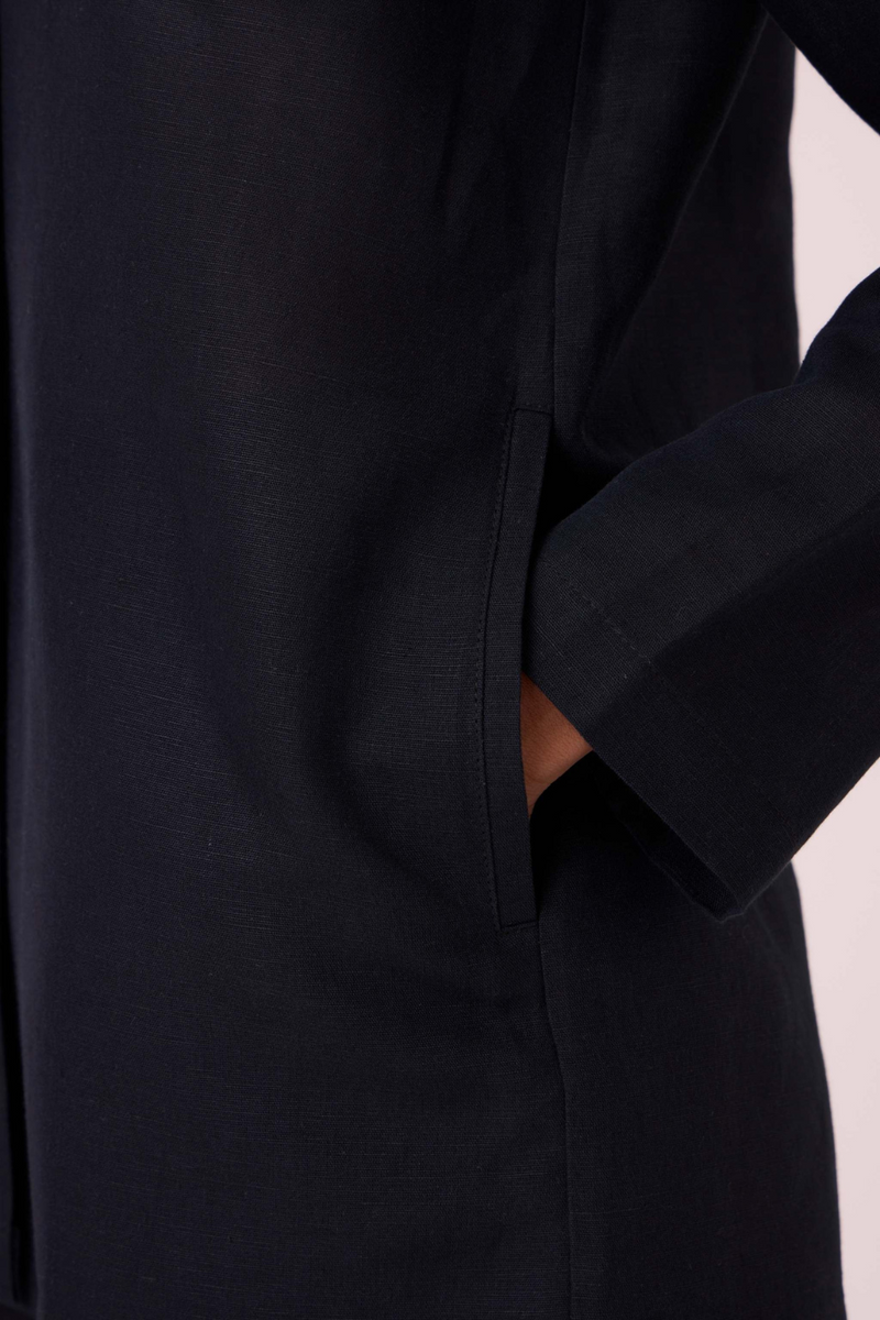 Darcy Black Jacket cotton by The Summer House in black color for women Worldwide
