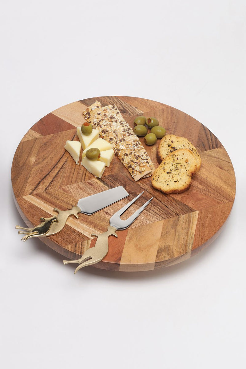 Raised Wooden platter linen by Gado Living for Worldwide