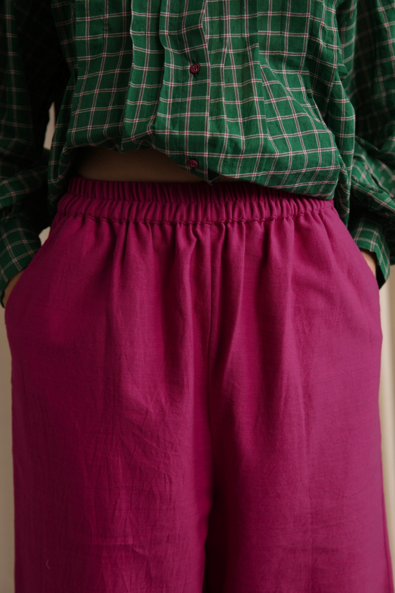 Luca Pants cotton by MASON AND MILL in pink color for women Worldwide