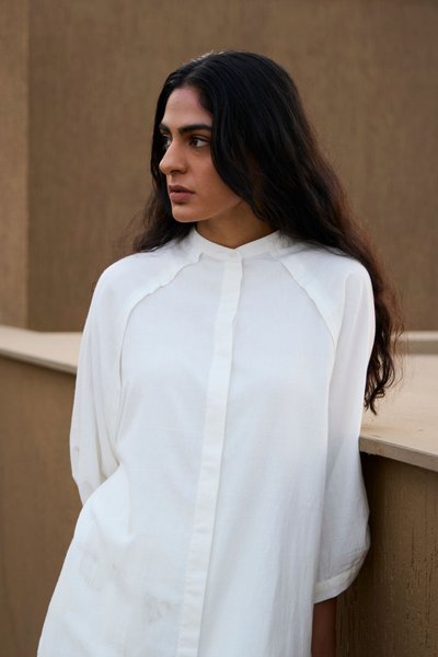 Braboune Handwoven White Co-ord Set