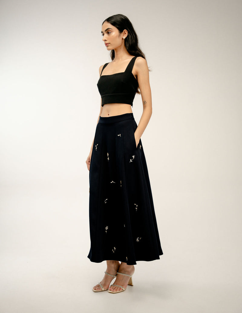 Old Pages Set japanese crepe co-ord set by Ode to Odd in black for women Worldwide