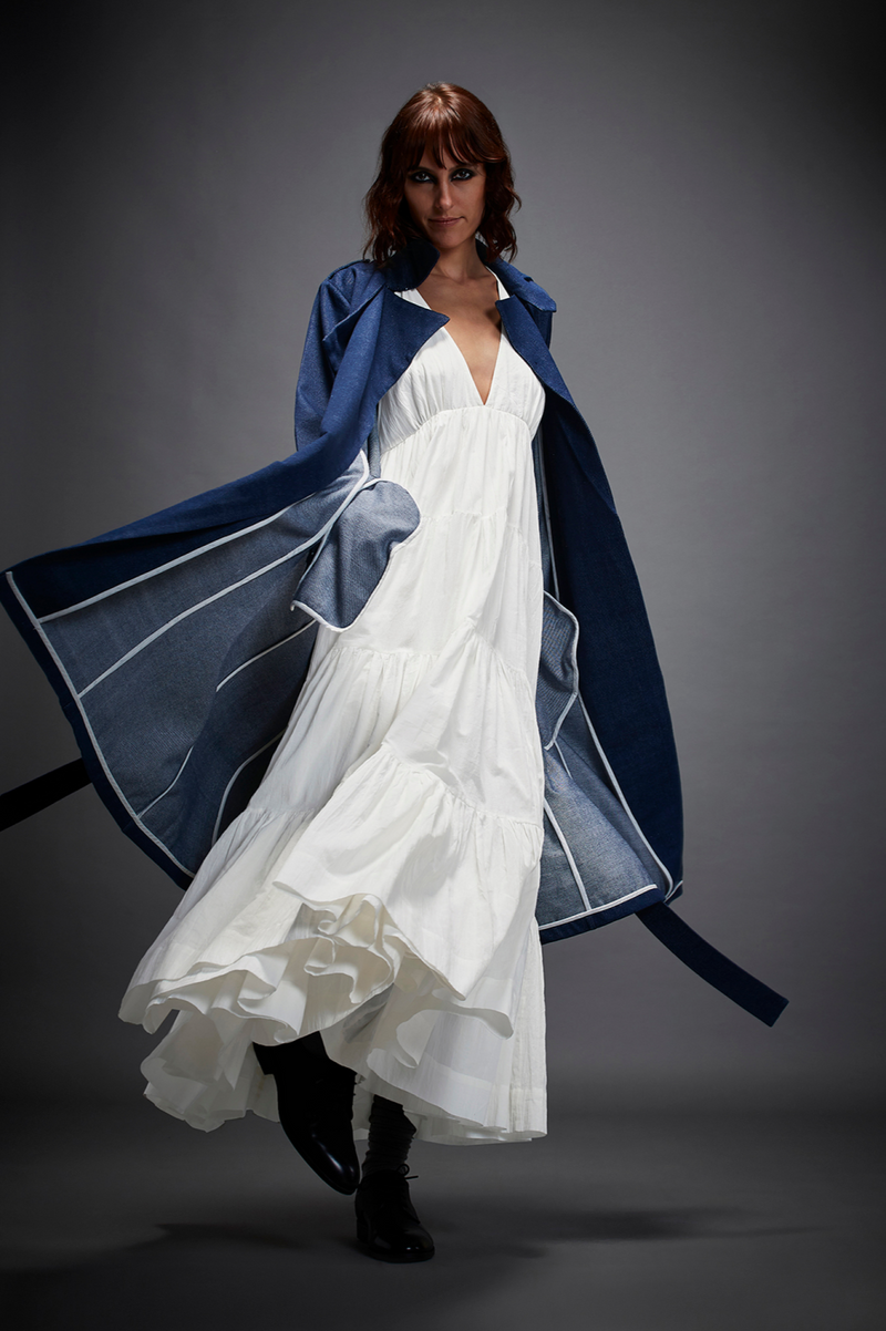 IRENA JACKET-BLUE (JK0081HD) by Chola in blue color for women Worldwide