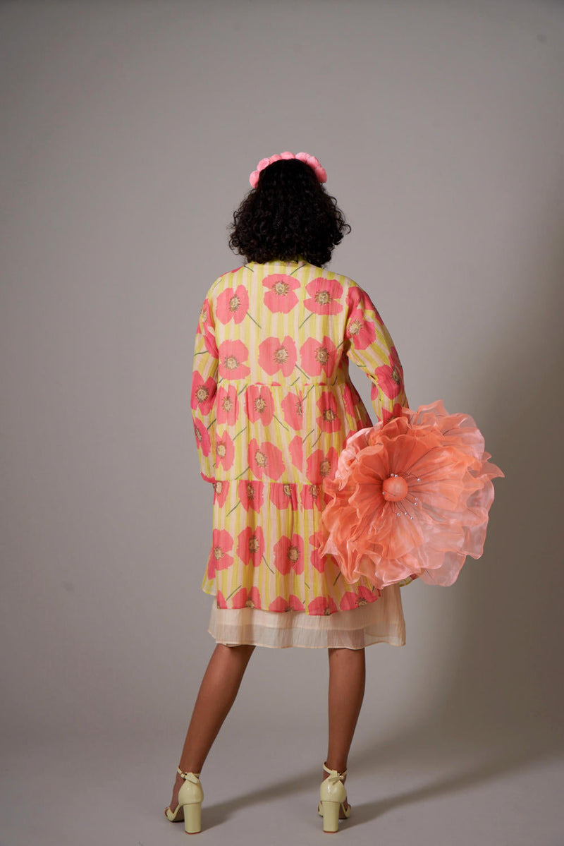 Erika mul cotton silk co-ord set silk by Priti Prashant for women Worldwide