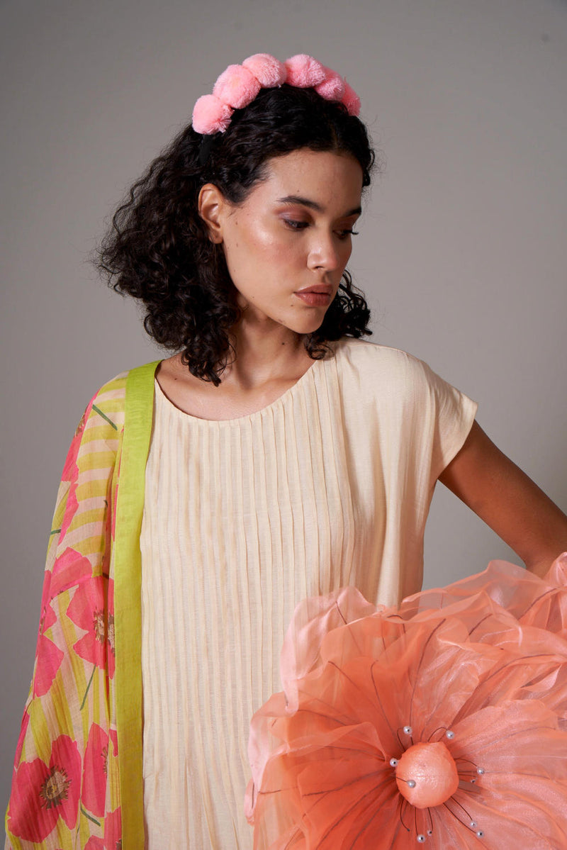 Erika mul cotton silk co-ord set silk by Priti Prashant for women Worldwide