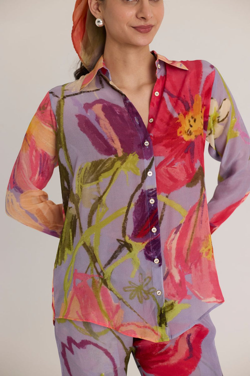 DOLLY PURPLE CO-ORD SET mul by Yam in multi color for women Worldwide