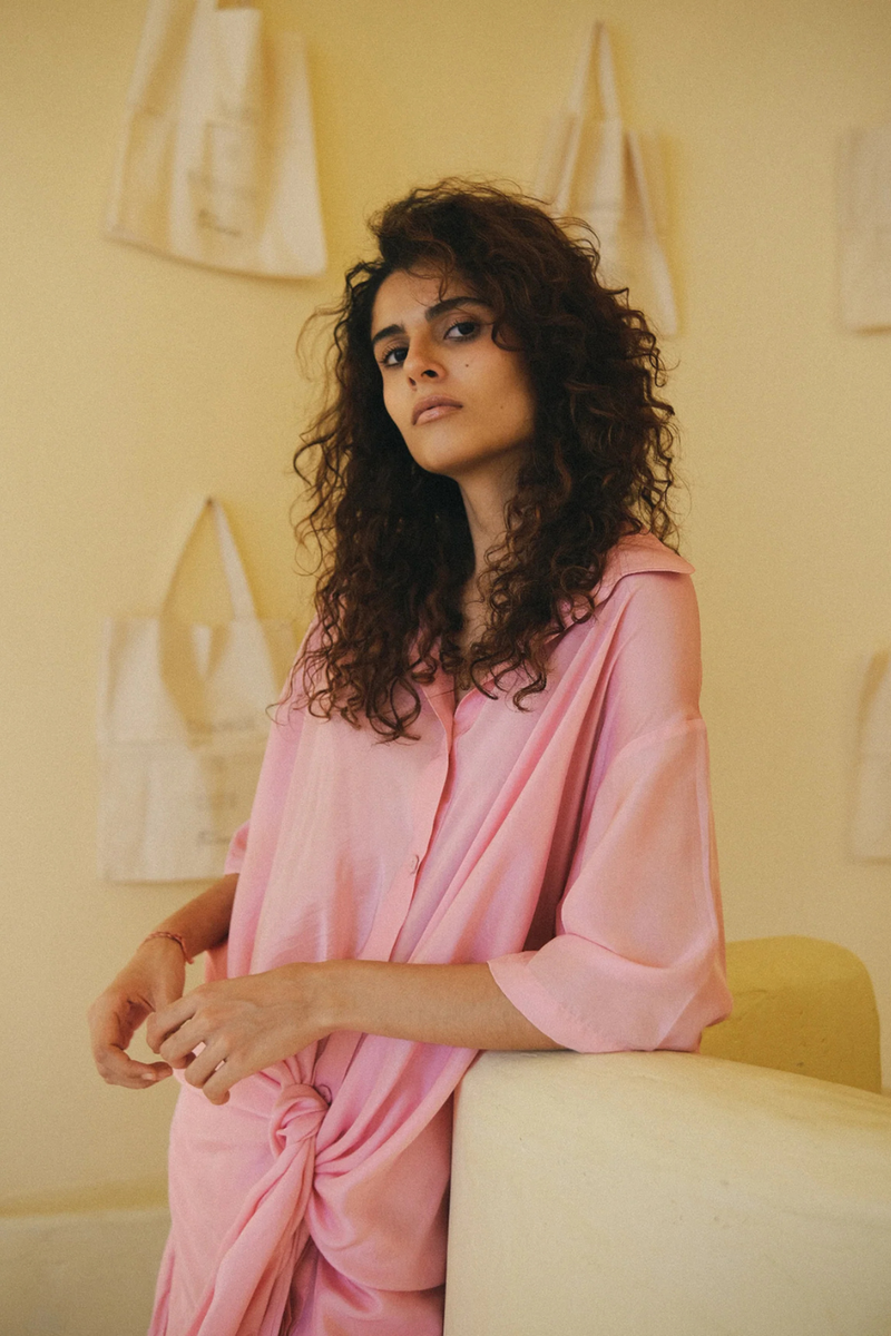 Roha Shirt Set silk by Ituvana for women Worldwide