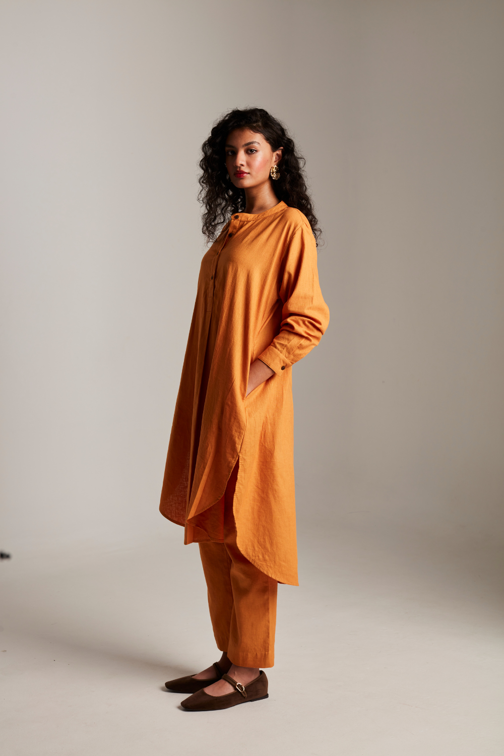 Mango Co-Linen Round Hem Kurta