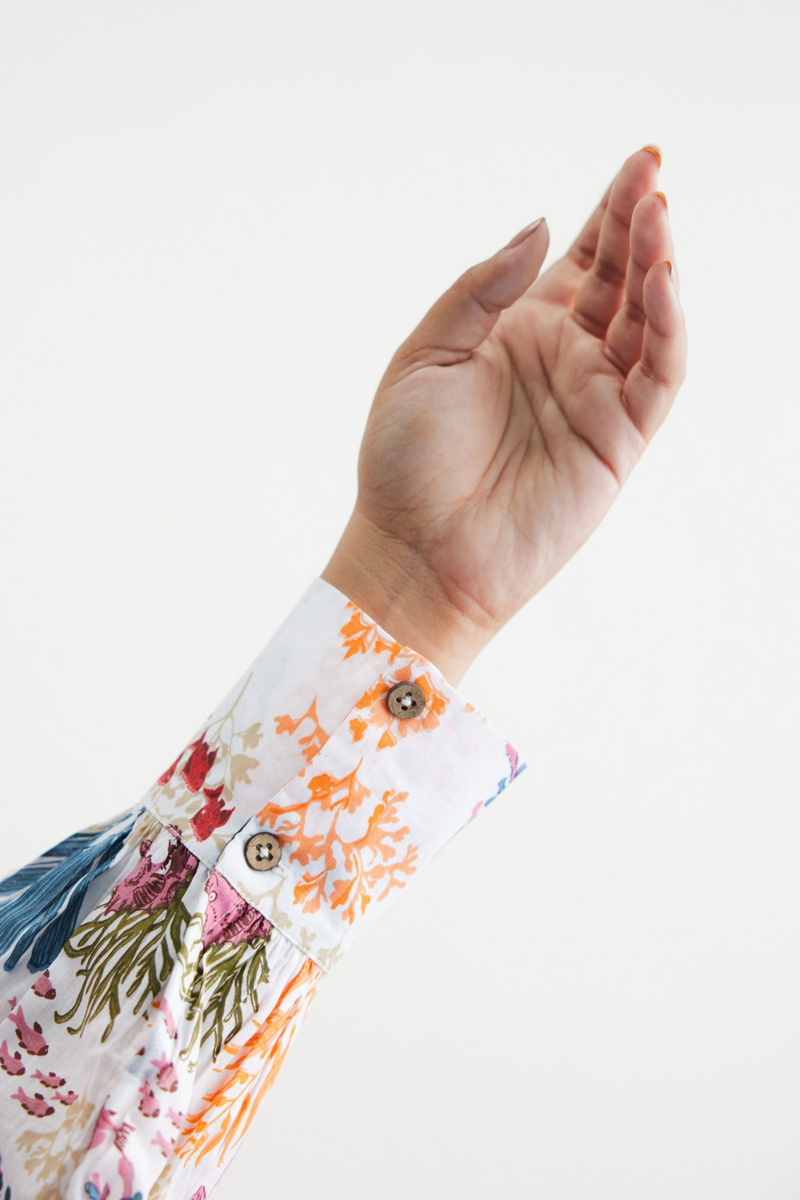 Blooming Reef Lyocell Classic Shirt by SUI in white color for women Worldwide