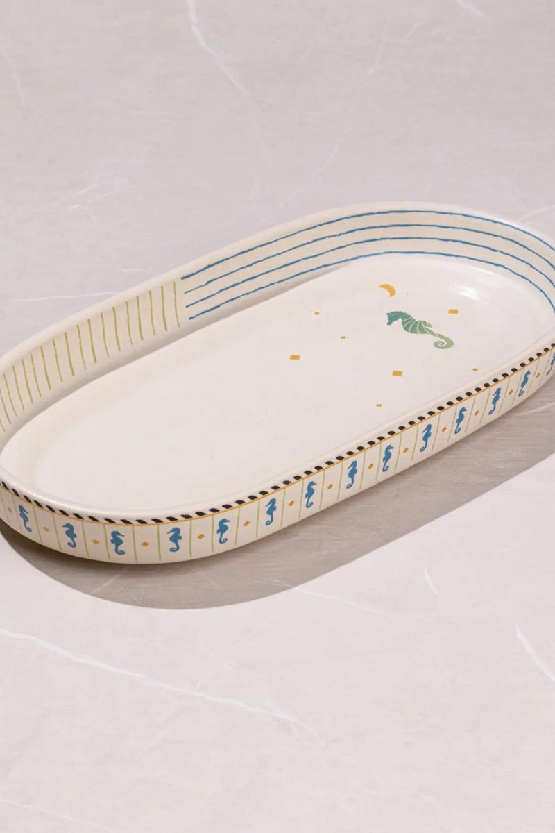 Mirissa Oblong Platter linen by Gado Living for Worldwide