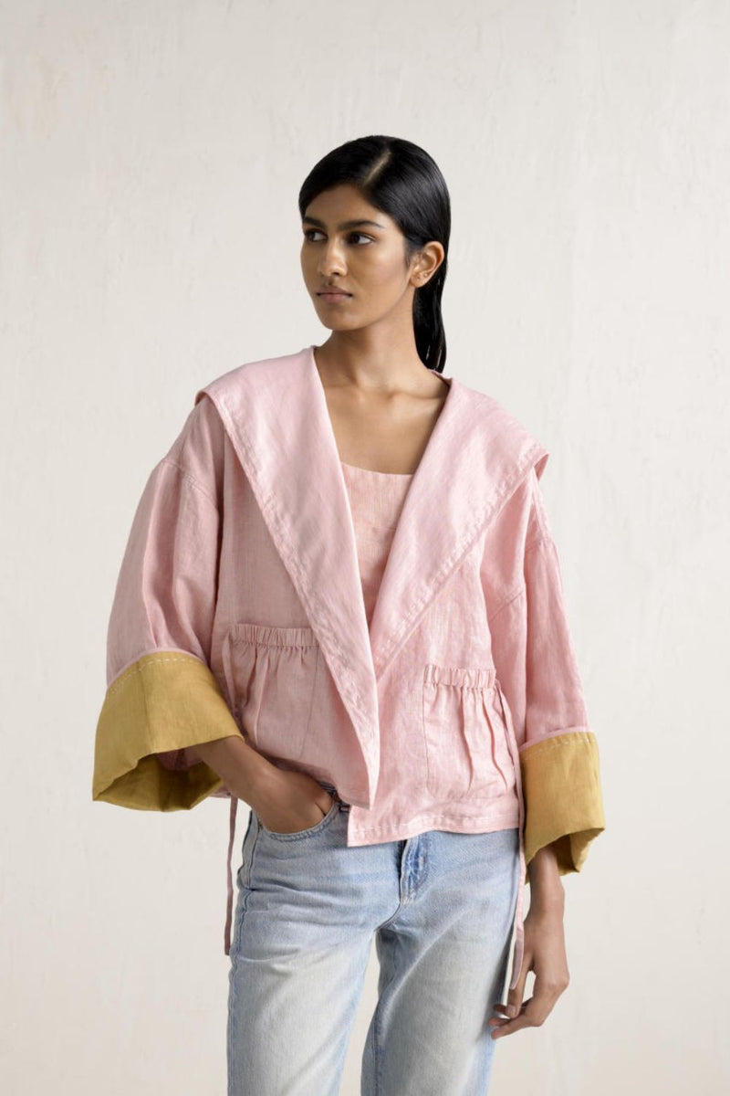 TSUKI REVERSIBLE HOODED JACKET 100% cotton by Ituvana for women Worldwide