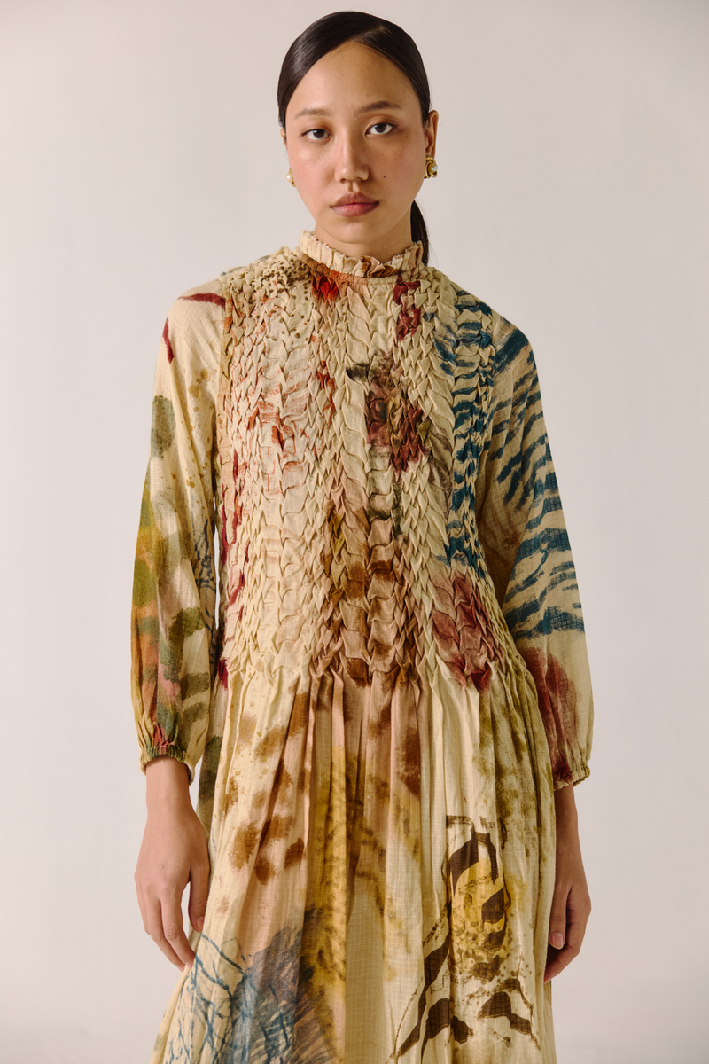 June Dress - Abstract cotton by CORD for women Worldwide