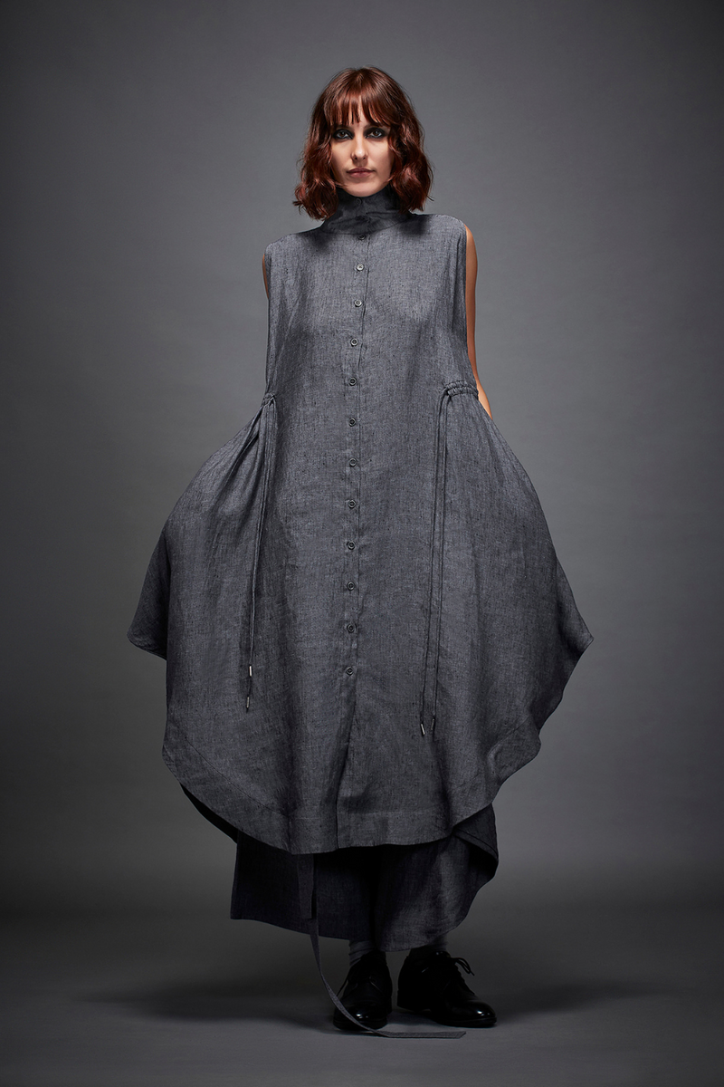 GRETA DRESS by Chola in grey color for women Worldwide