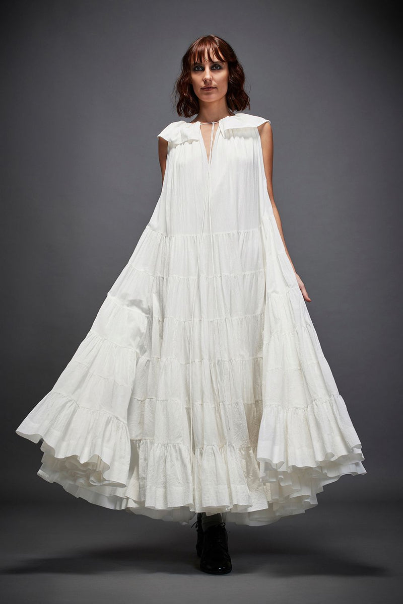 SOFIA DRESS cotton by Chola in white color for women Worldwide
