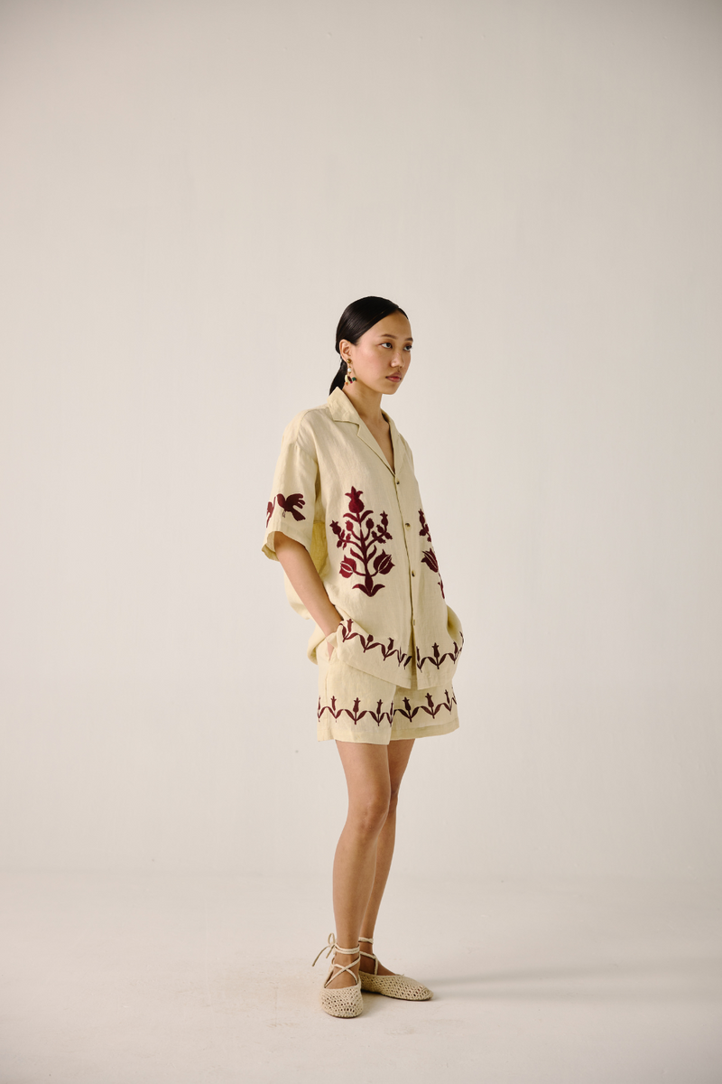 Unisex Set - Ivory Bird Applique by CORD in ivory for women Worldwide
