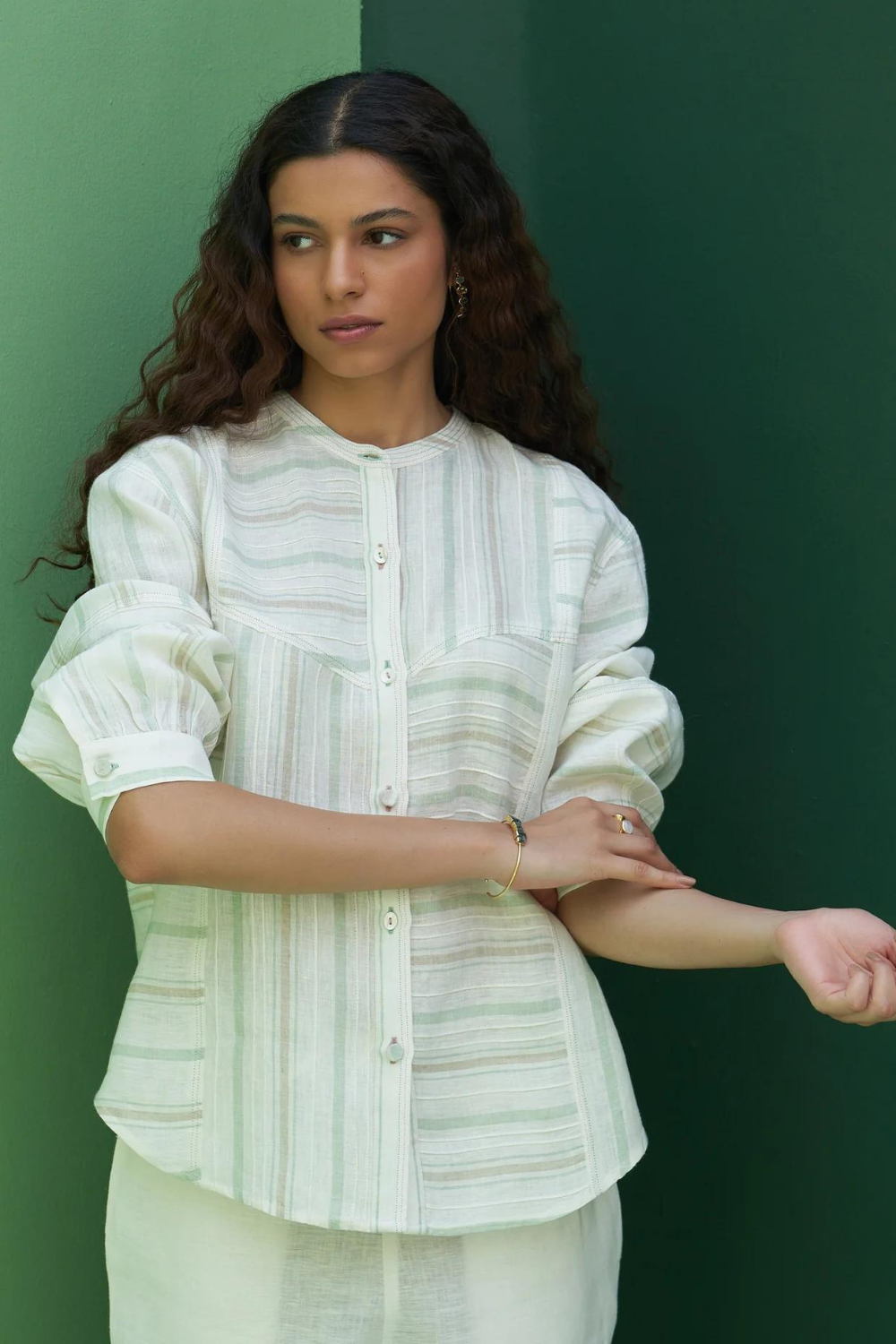 Miyu Striped Linen Co-ord Set
- Mint