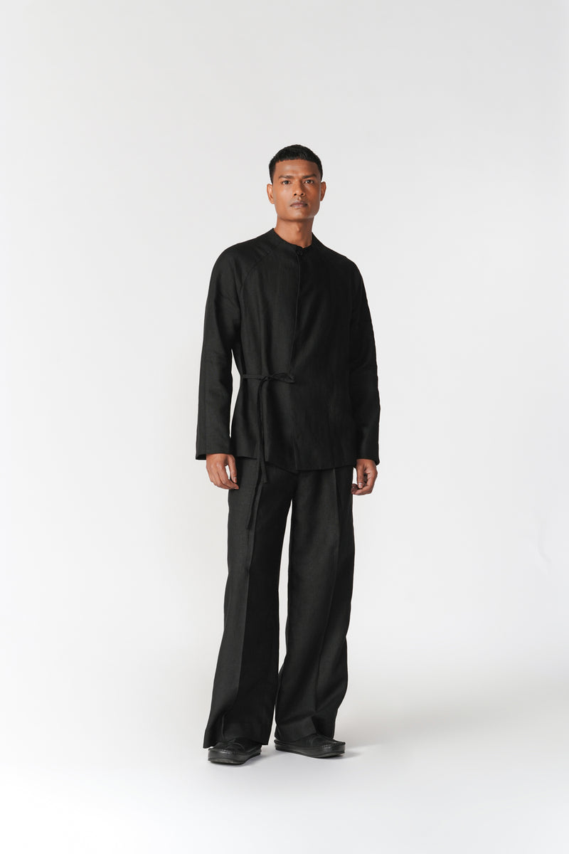 Tattva Set co-ord set by Turn Black in black for men Worldwide